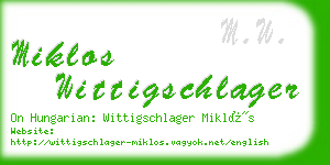 miklos wittigschlager business card